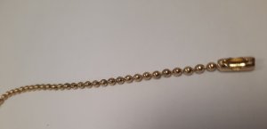 Pre-Cut Steel Ball Chain & Connector Ø2.4mm Brass Pack of 100 Pre-Cut Steel Ball Chain & Connector Ø2.4mm Brass Pack of 100