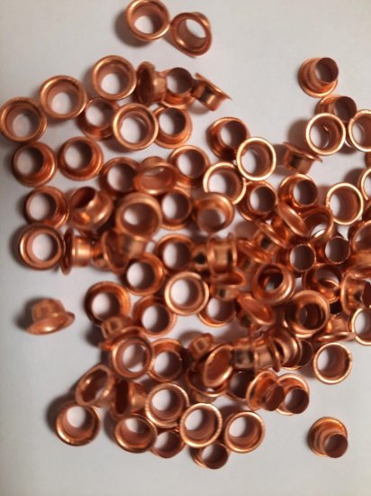 No.24 COPPER PLATED eyelets Per 1,000 - Click Image to Close