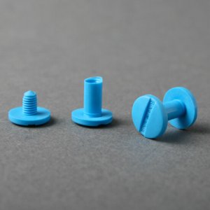 Plastic binding screws Light Blue 50 pcs